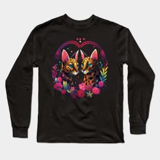 Serval Couple Valentine Long Sleeve T-Shirt